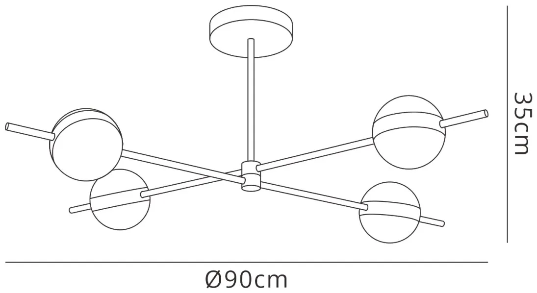 Cuba Ceiling 32W LED M7162  Mantra Cuba